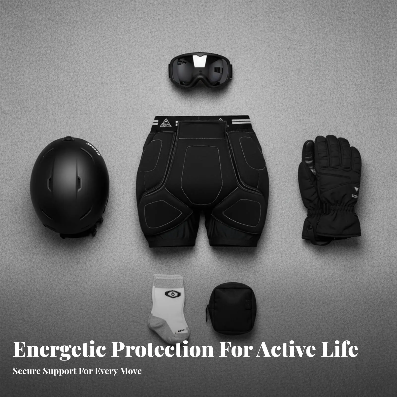

Protective Pelvic Pad & Knee Guard, Ski Gear Set, Impact-Resistant Pants, Unisex, Inner Wear, For Kids & Adults