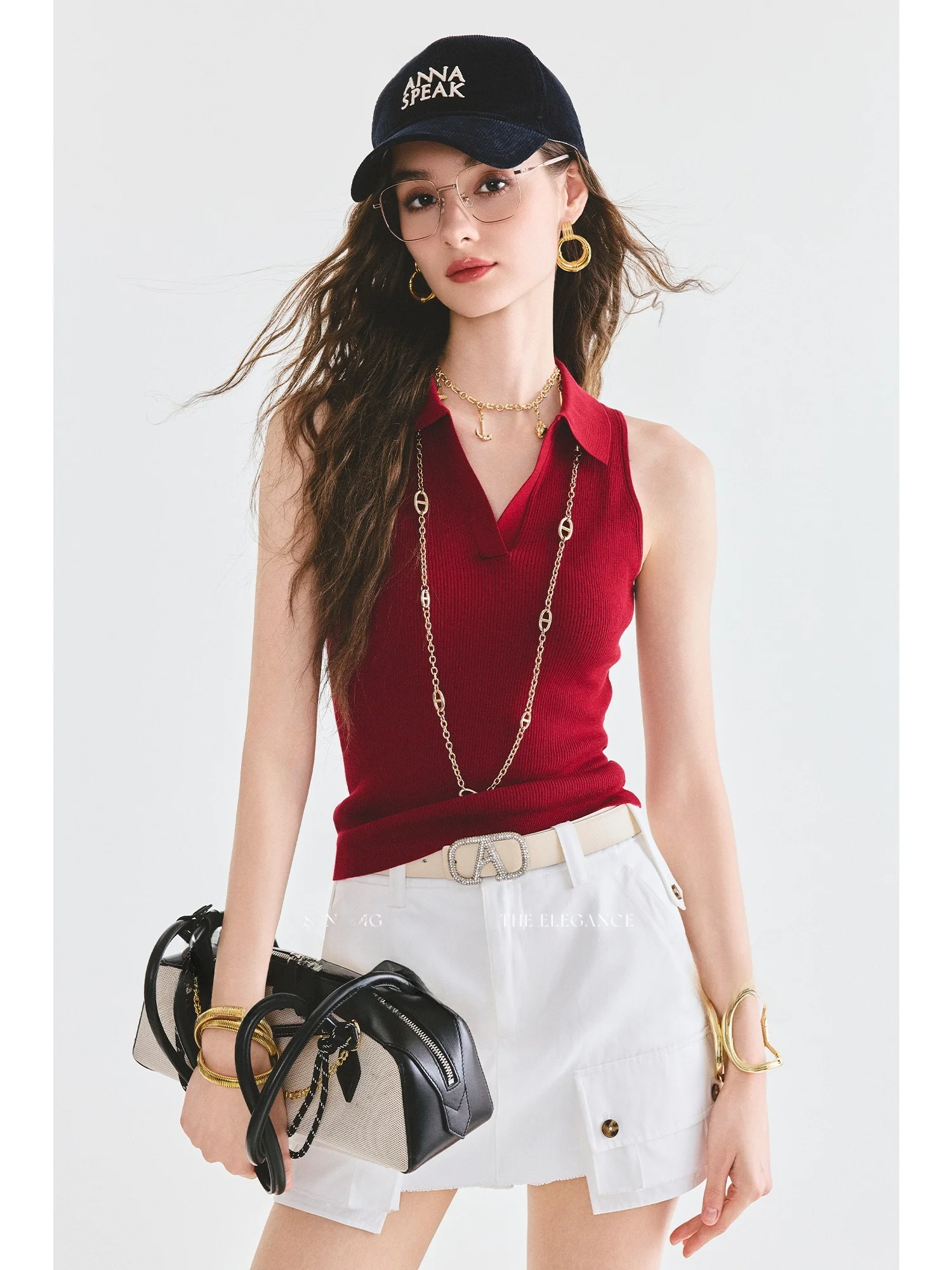 

Женская винтажная дышащая футболка AnnaSpeak Miu Sle из шелкового хлопка с U-образным вырезом, повседневная модная одежда для летнего сезона