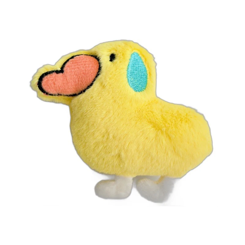 LLavero de pato con dibujos animados, colgante de muñeco de peluche, Pin de broche, insignia, mochila, regalo de decoración