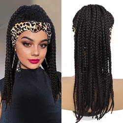 GNIMEGIL-Perucas Trançadas Sintéticas para Mulheres Negras, Peruca Afro Longa, Encaracolada, Kinky, Cabelo Natural, Dreadlock com Franja