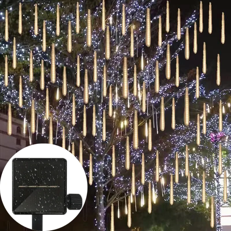 

Solar Led Light Outdoor Meteor Shower Rain Lights Garden Decor Outdoor Street Garland Wedding New Year Christmas Decoration