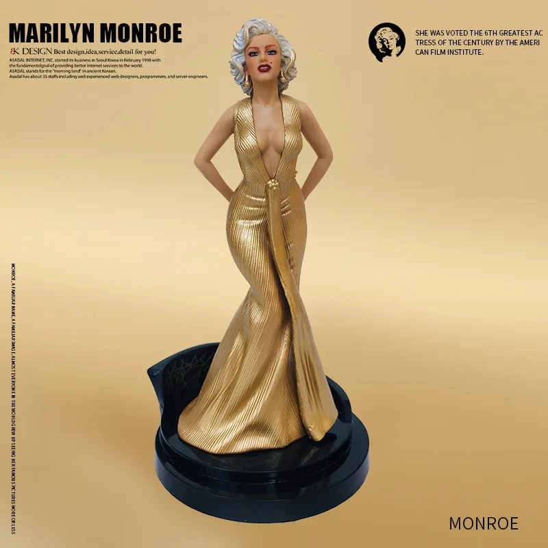 Hot toys Marilyn Monroe beautiful woman Immovable statue With base cake Pendant Collectible decoration Model Toy Figures gifts