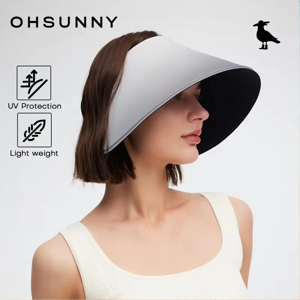 

OhSunny Packable Sunhat for Women,Widen Brim Sun Visor Hat UPF 50+,Outdoor Roll Up Lightweight Beach Cap Double Sided Wear