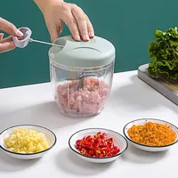 500/900ML Garlic Chopper Meat Grinder Manual Rotate Vegetable Cutter Chopper Slicer Fruit Garlic Crusher Kitchen Gadget Blenders