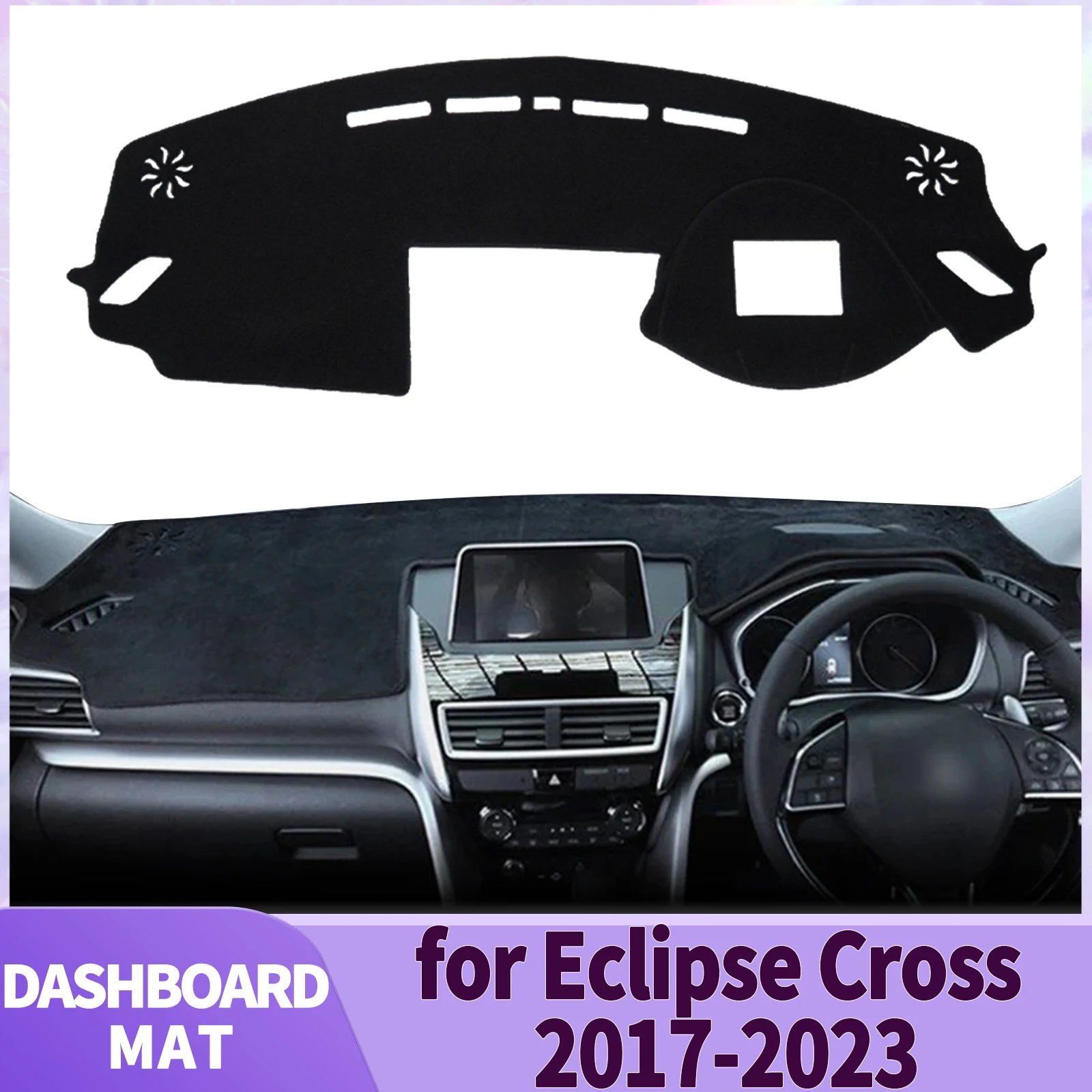 fit for Mitsubishi Eclipse Cross 2017 2018-2023 Car Accessories Dashmat Dashboard Cover Pad DashMat Sunshade Protective Carpet