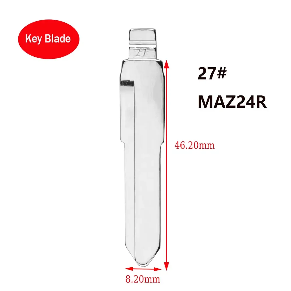 10pcs 27# MAZ20R Uncut Flip Metal KD Key Blade MAZ24 HU87R HU133 for Mazda Suzuki for KD Keydiy Xhorse VVDI Remotes Key Blank