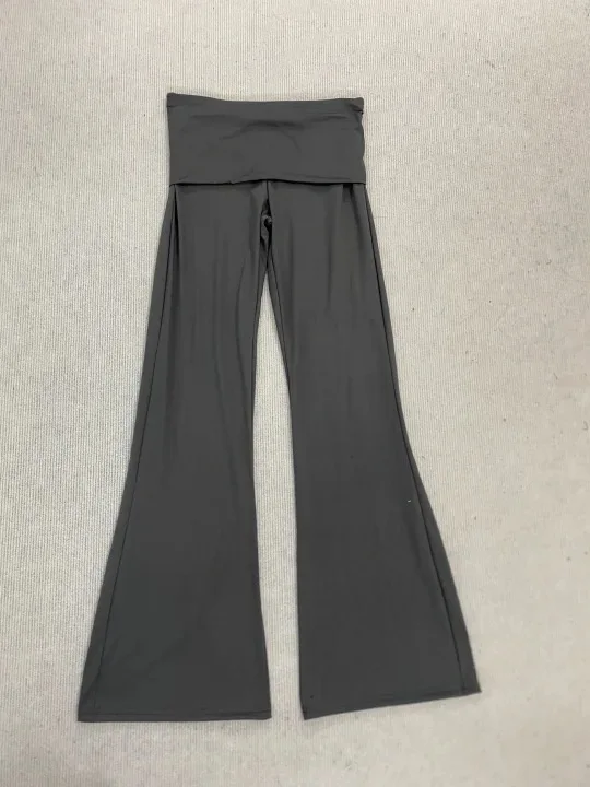 Damen Y2K Hose mit hochgekrempelter Taille, ausgestellter Beinform, in Pink und Schwarz, Farbblock-Design, hohe Taille, schmal geschnitten, Stretch, Streetwear, Bootcut-Hose – Detail 5