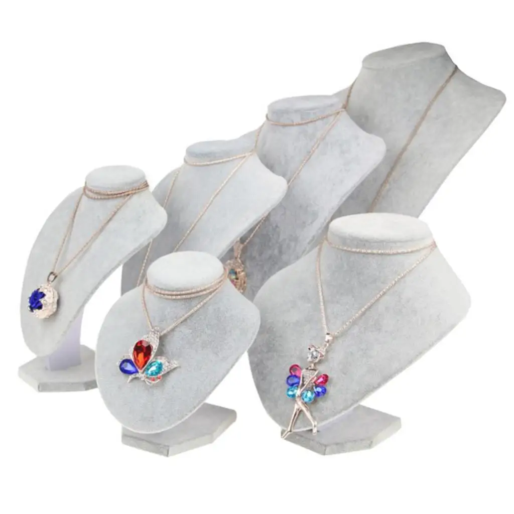 

Ювелирный бюст, подставка для украшений, подставка для украшений из хлопка, серый