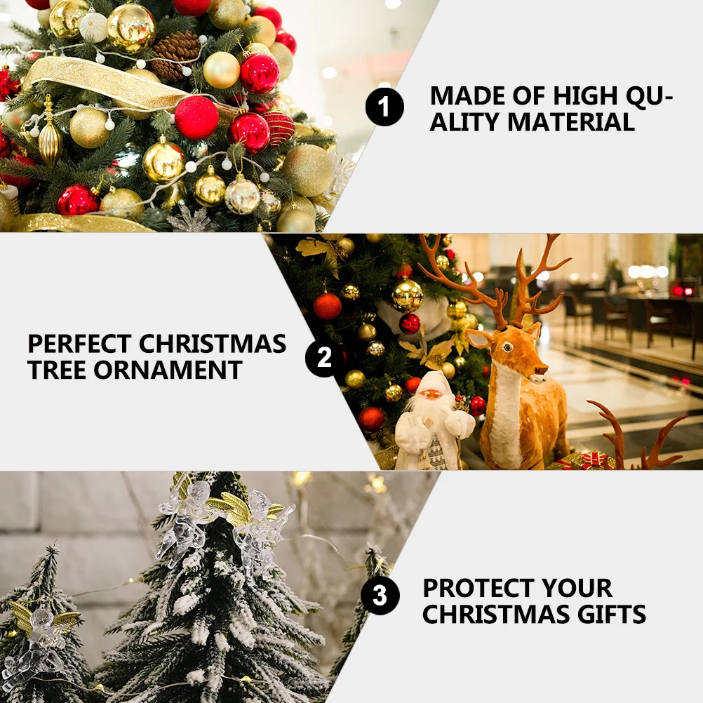 

Angel Hanging Decor Transparent Christmas Tree Ornaments Fine Detail Design For Holiday Party Decoration Home Ornament