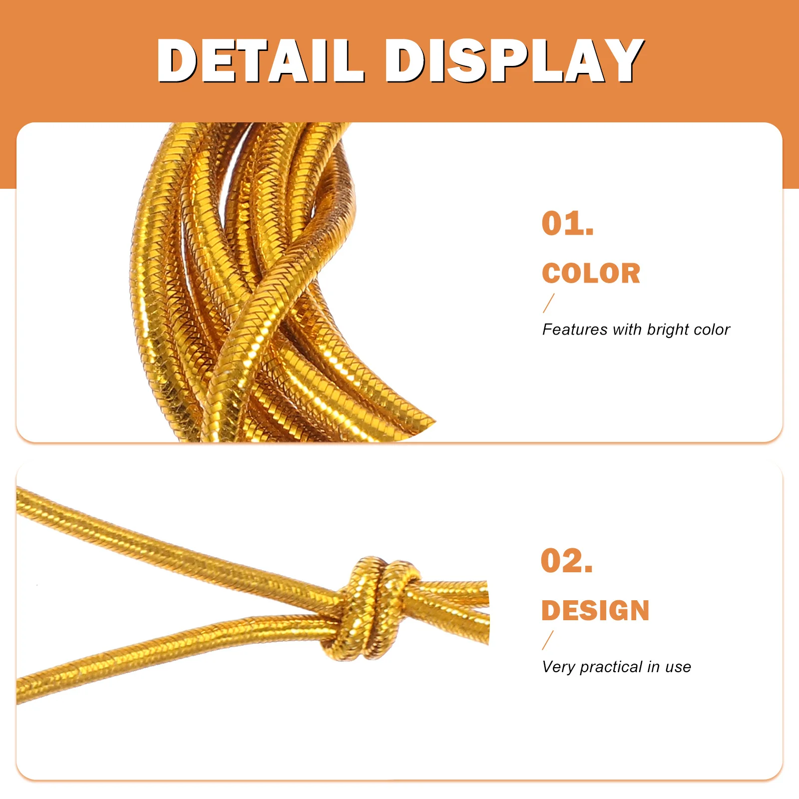 

Gift Tag Elastic Cord Bright Color Twist Ties for Handmade Gift Packaging DIY Craft Wrapping Strings Beading Thread