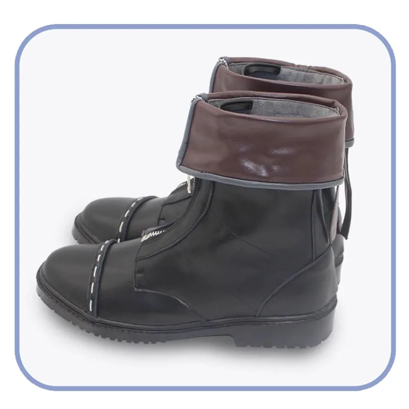 Halloween-Kostüme Cloud Strife Cosplay Schuhe Game Exhibition FF7 Avalanche Cloud's Boot Herren Kampfstiefel aus Leder