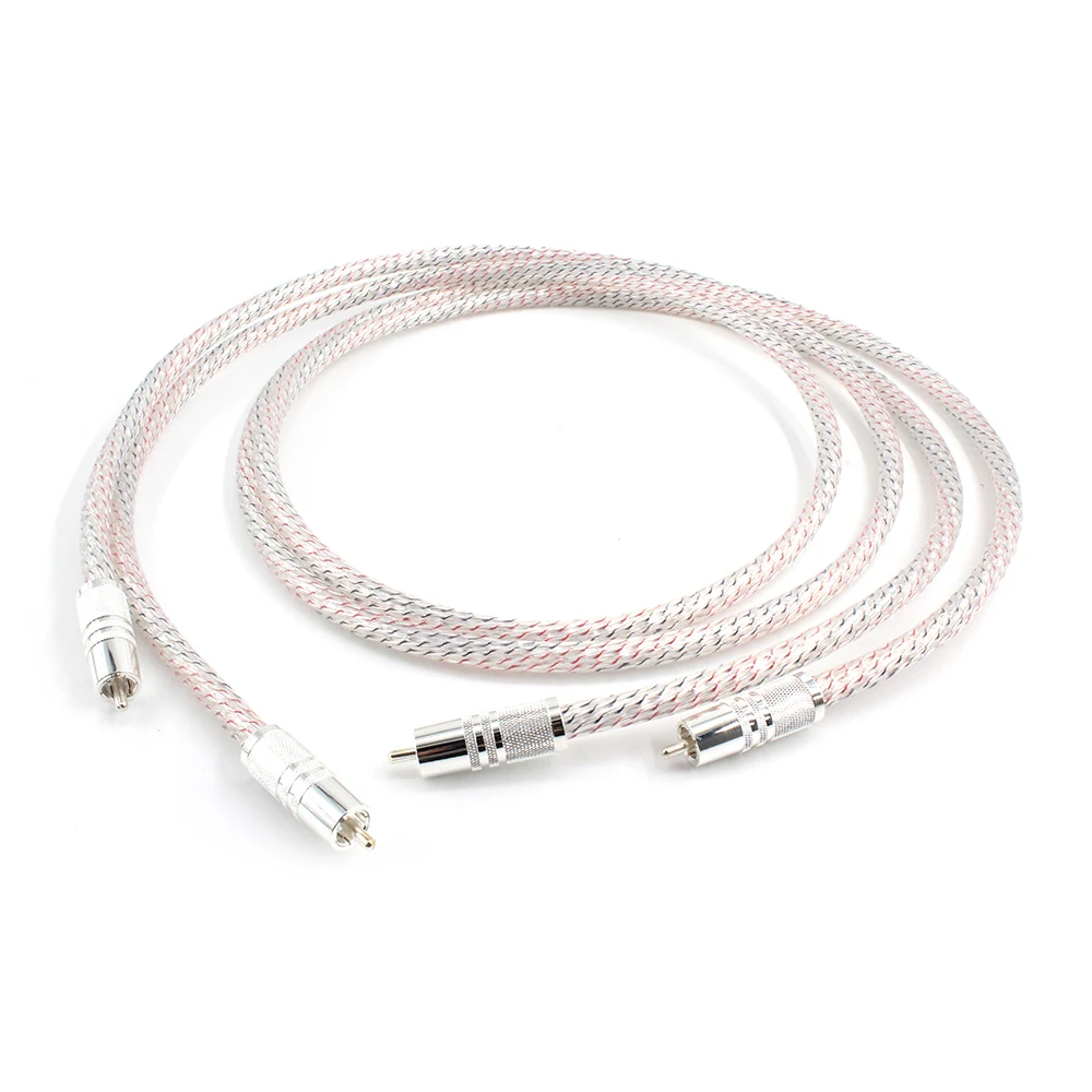 Para Nordost Valhalla 7N posrebrzany kabel Audio RCA Interconnect z pozłacanymi złączami wtyczka RCA