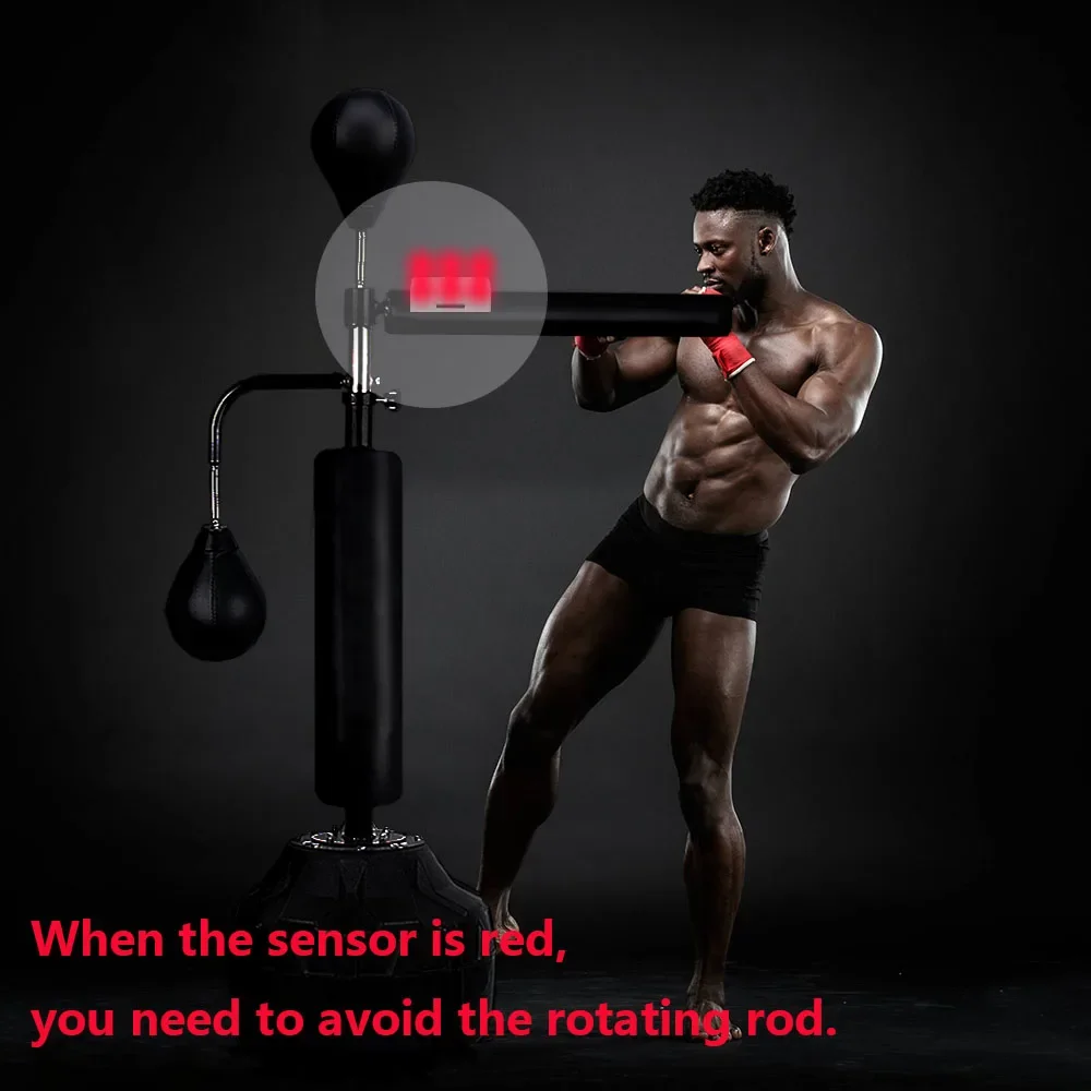 Intelligent rotating rod dummy boxing ball reaction target rotating vertical rod target