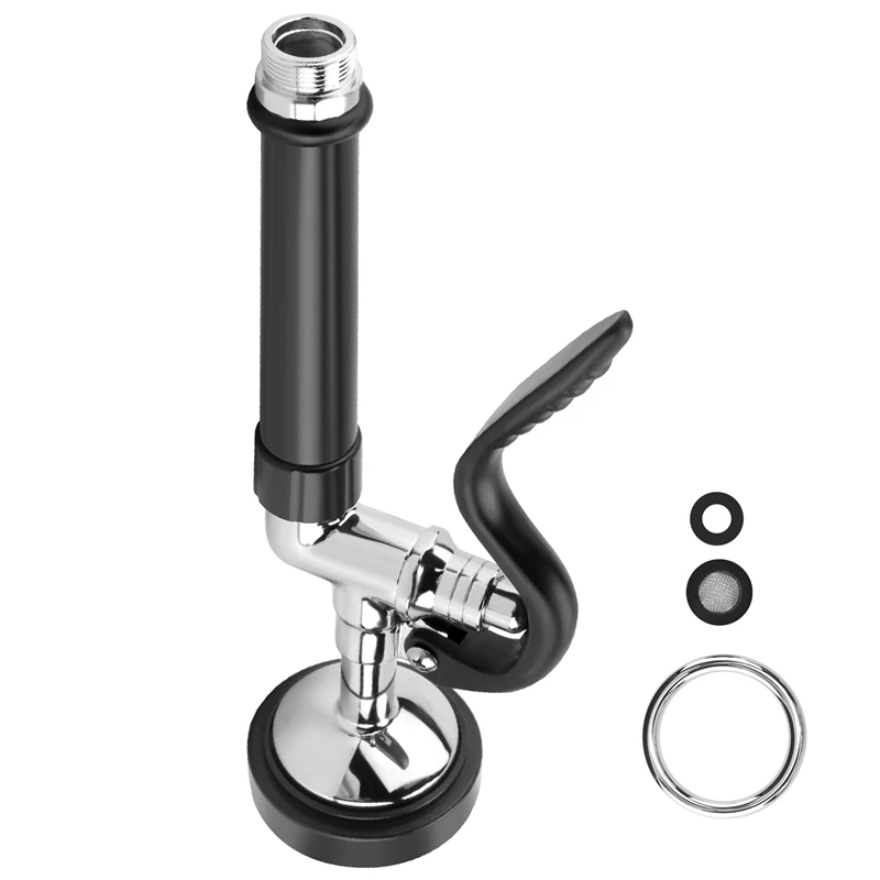 

Новый распылитель для предварительного ополаскивания, детали коммерческого кухонного крана, хромированная отделка (черный)