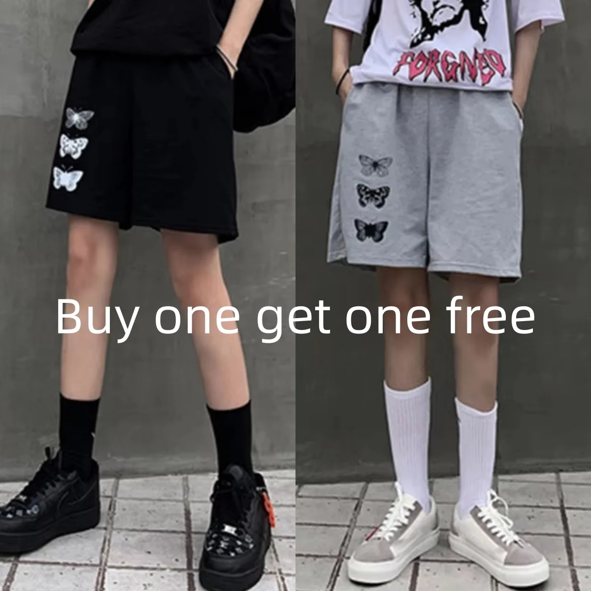 Women's 2026 Summer Printed Shorts Solid Color Wide Leg Knee Length Harajuku Ins Trendy All Match Casual Chic Student Shorts