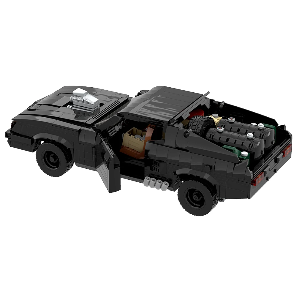 V8 Interceptor MOC Car Speed Champions Super Race F1 Mad Max Vehicle Technical Building Block Movie Brick Christmas Gift City