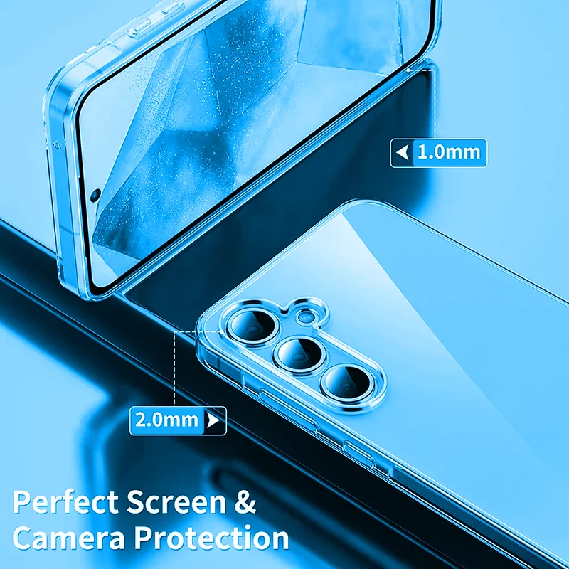 Ultra Thin Clear Full Camera Cover Silicone Soft Case For Samsung Galaxy A55 A35 A25 A15 A05s A05 A54 A34 A24 A14 Back Cover ﻿