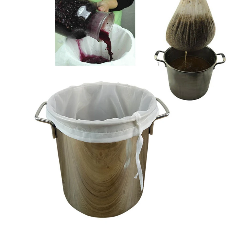 Mesh 100/200 Brew Strainer Bag Food Grade Nut Milk Wine Beer sieve Bucket Soy  Juice Vegetable Stuffing Coffee Aquarium Filter