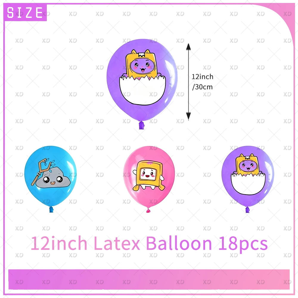 Cute Lankying Boxes Theme Birthday Party Decoration Set