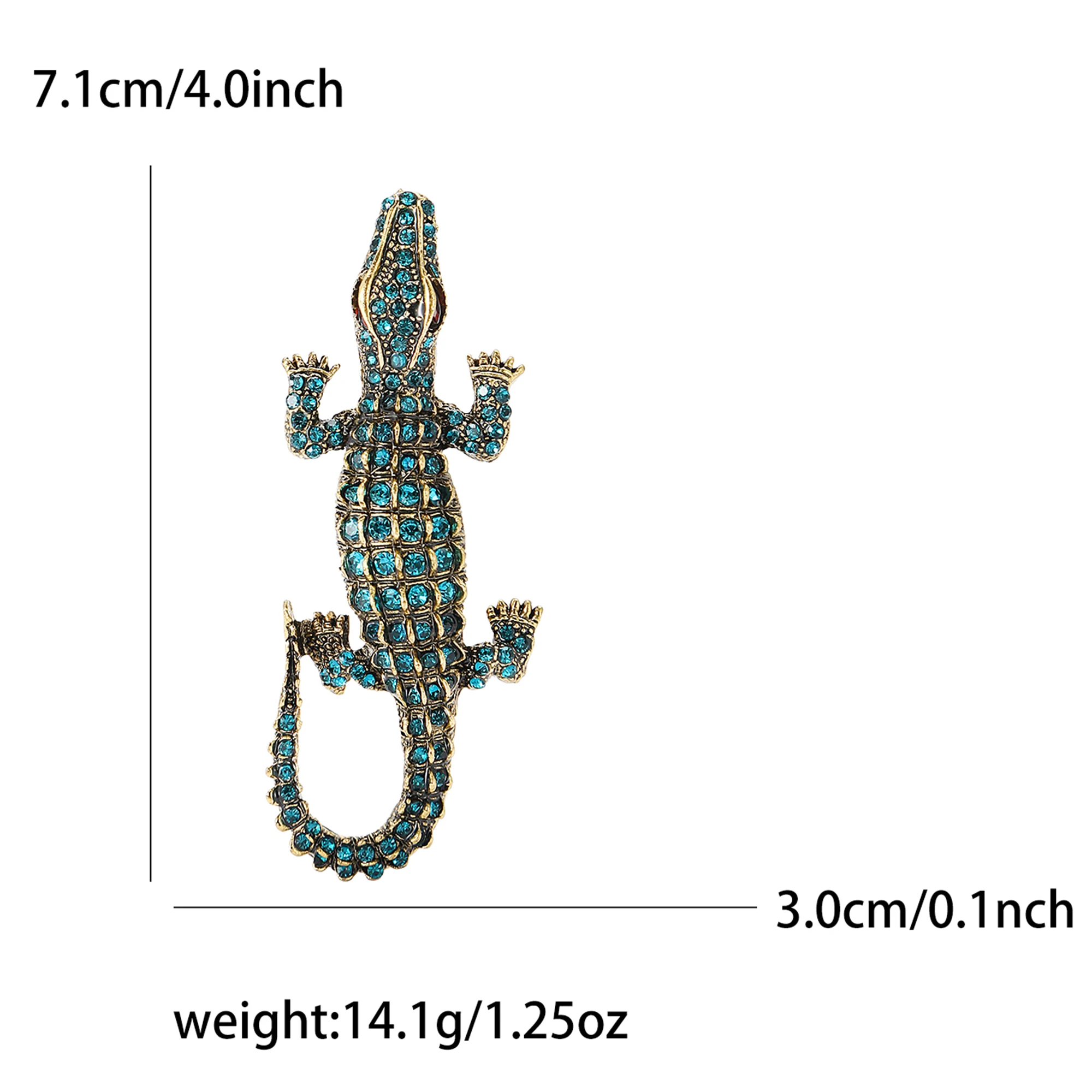 여성을위한 럭셔리 라인 석 악어 브로치 수생 동물 핀 이벤트 파티 선물 새로운 배낭 장식 의류 액세서리