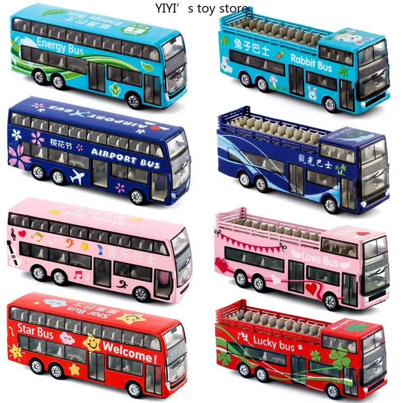 Dubbeldekkerbus, automodel van regeneratieve legering, hoogwaardige desktopdecoratie, hoogwaardige verzamelobjecten en geschenken 20