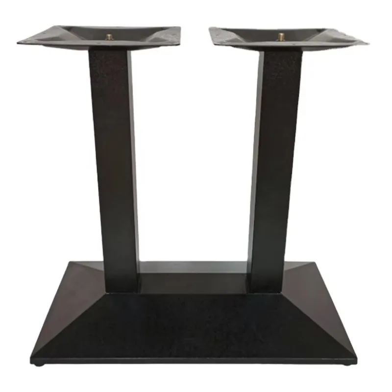 

Rectangle Base Black Cast Iron Double Column Flat Table Base For Dining RoomATV&UTV