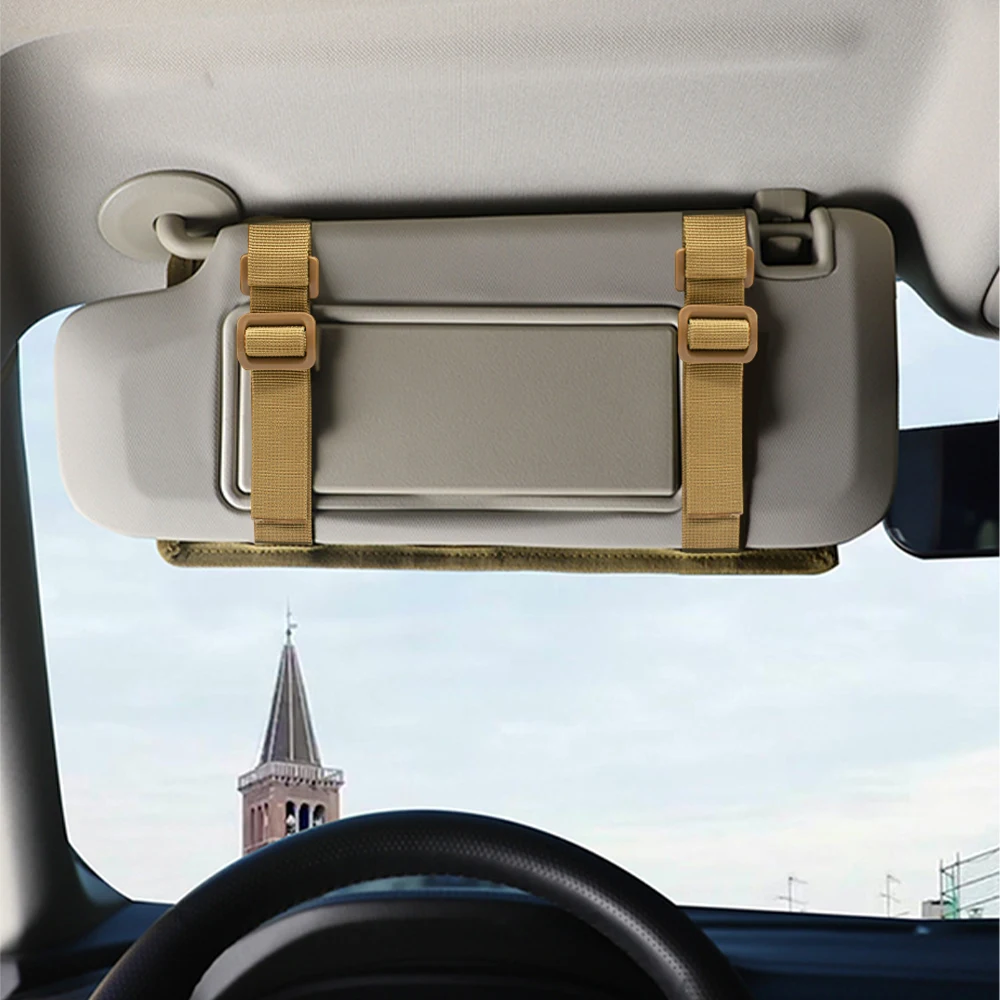 Tactical Army Hunting Universal Car Auto Visor Organizer Holder Case for Car Accessories Sun Visor Molle Organizador Bag Pouch