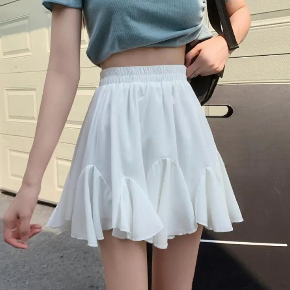 

High-waisted Puffy Skirt Elastic High Waist Mini Skirt Collection A-line Puffy Fluffy Styles for Wear Chic Looks Puffy Mini