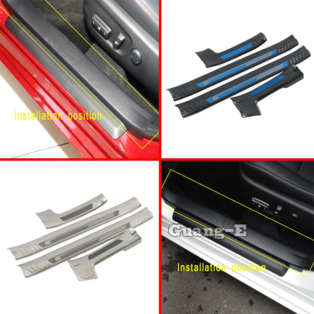 

Car Styling Inner Threshold Rear Bumper Trim Plate Stick Frame Parts Hoods 4PCs For Lexus CT CT200h 2019 2020 2021 2022 2023