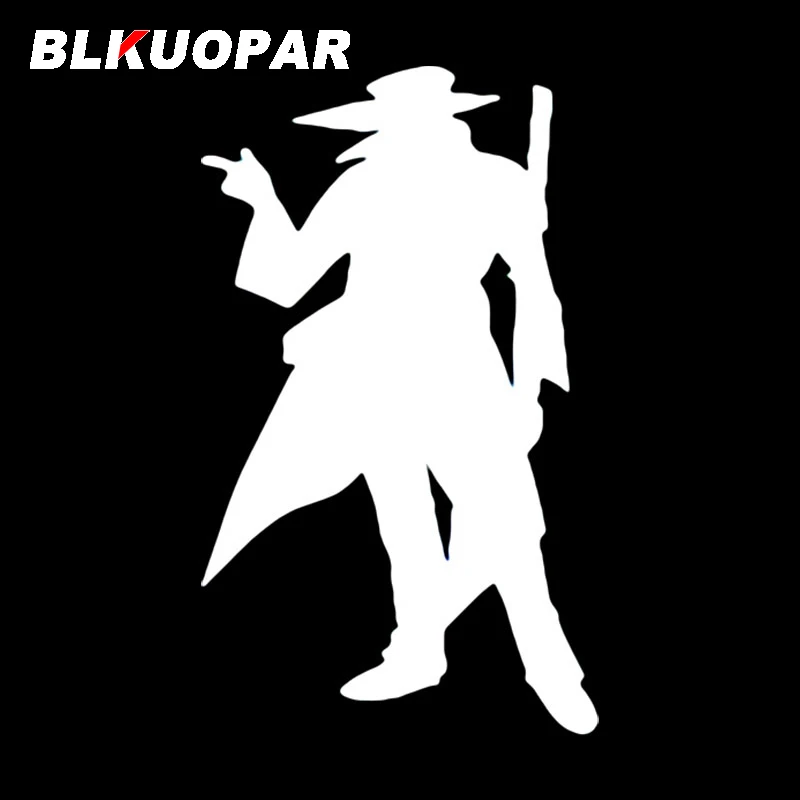 BLKUOPAR Guilty Gear Swordsman Silhouette Car Stickers Game Figure Decal Sunscreen Die Cut Windows Refrigerator Car Goods
