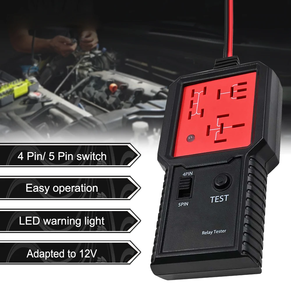 Car Relay Tester 12V Electronic Automotive Relay Tester Universal For Auto Diagnostic Tools Automotive Accessories