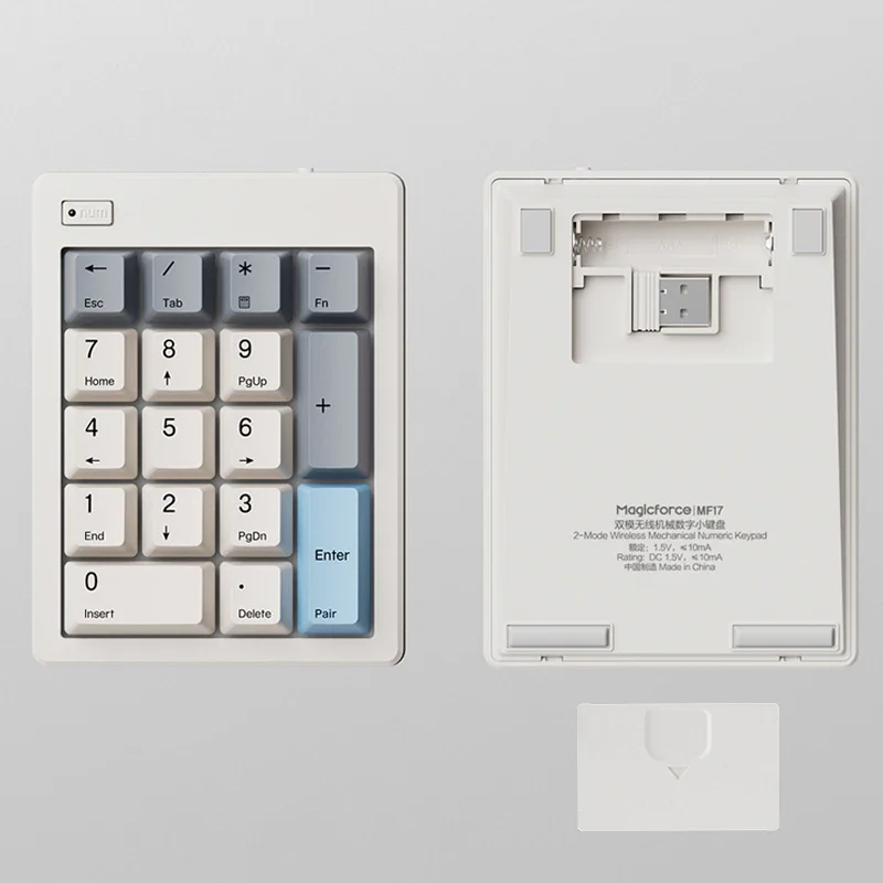 

Magic Force MF17 Цифровая клавиатура 2,4G Беспроводная Bluetooth Двухрежимная прокладка с возможностью горячей замены Пользовательская офисная механическая цифровая клавиатура в подарок