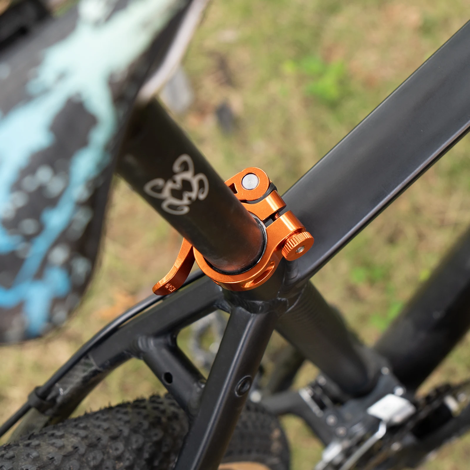 CNCLOL Aluminium-Legierung Fahrrad-Sattelstützenklemme 31,8/34,9mm Schnellspanner Sattelstützenkragen für MTB Rennrad – Detail 7