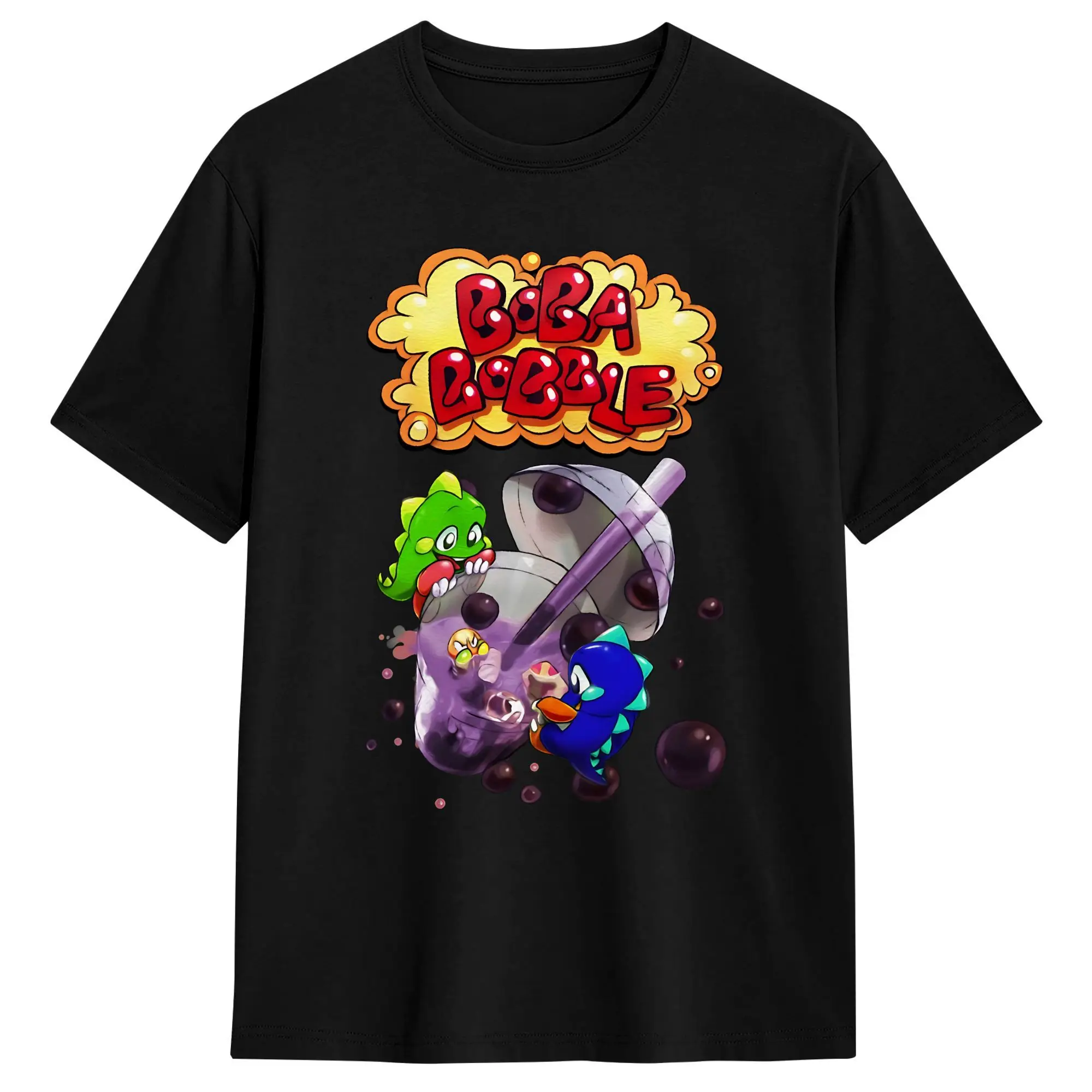 Camiseta para hombre Bubble Bobble Bubbly Boba Taro Tea, camisetas de moda, camisetas de verano, ropa Vintage 100% de algodón, talla grande 6XL