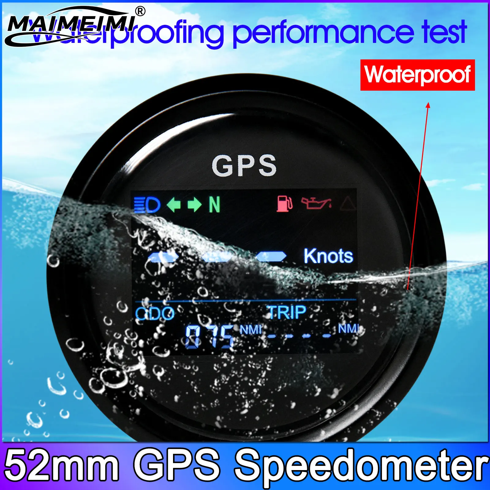 

Цифровой мини-спидометр GPS 52 мм + GPS-антенна, датчик скорости, одометр для мотоциклов, лодок, квадроциклов, UTV, морского транспорта, 12В/24В