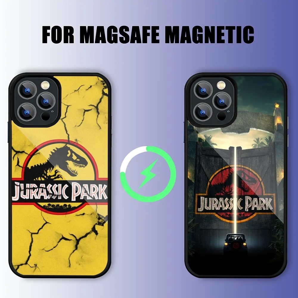 Film J-Jurassic Parks Dinosaur World Phone Case For iPhone 15 14 13 11 12 Pro Max 14 Plus 15 Pro Max For Magsafe Phone Cover