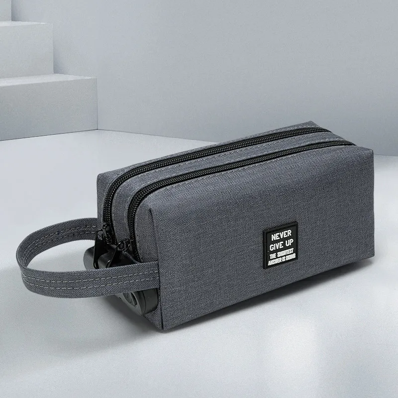 Etui met wachtwoordslot Tas met grote capaciteit Dubbellaags canvas kindercadeaus nylon Student briefpapier Draagbaar Meerdere opslag