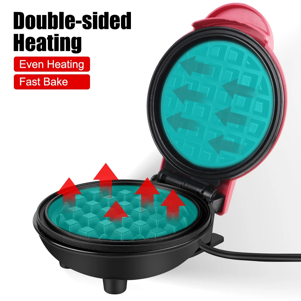 Breakfast Waffle Molds Mini Waffle Pot Egg Cake Oven Bubble Egg Cake Oven Mini Electric Waffles Maker Pan Eggette Machine view 6
