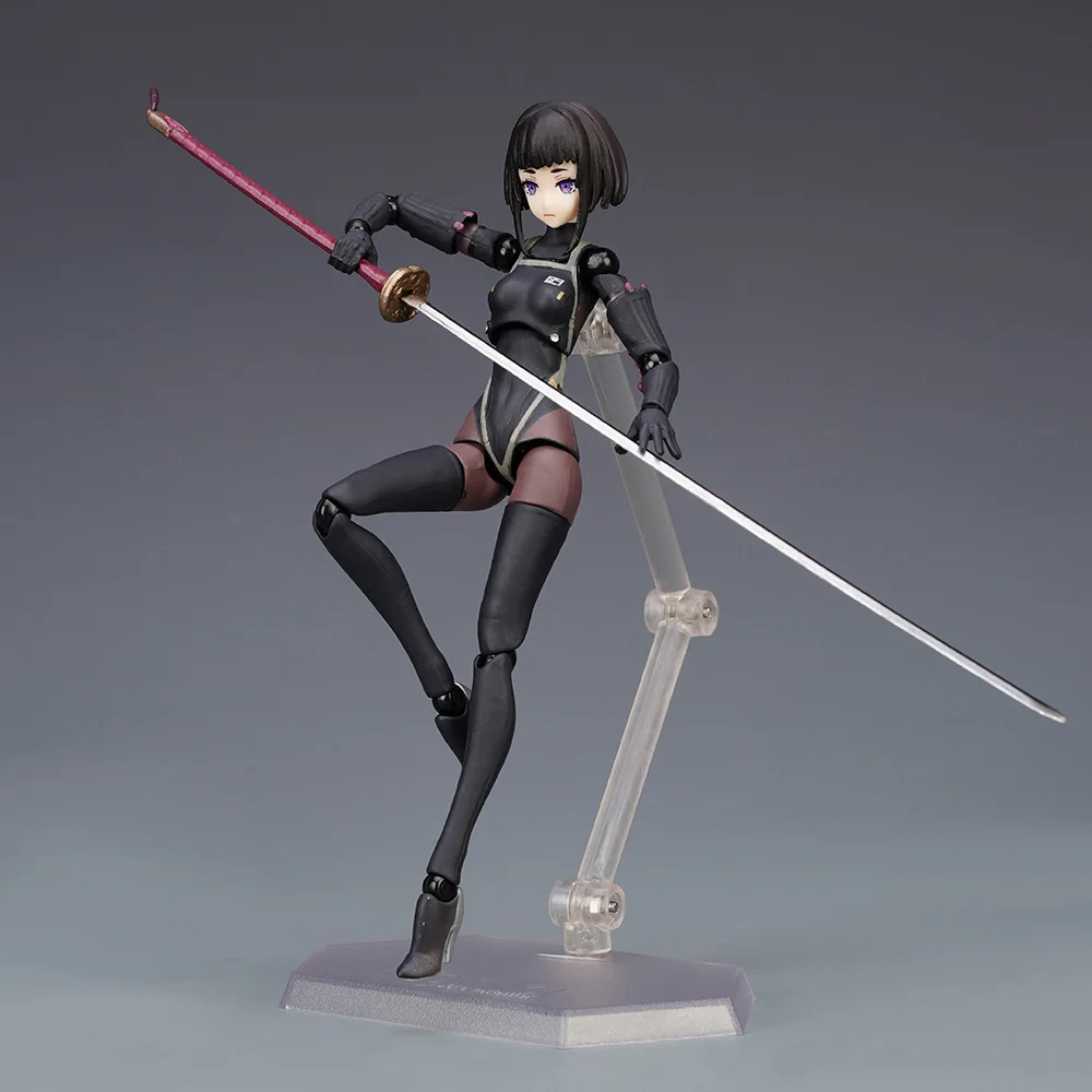 15cm Mecha Girl Anime Figures Robot Girl Ronin Action Figure Statue Model Doll Collection Toys Gifts
