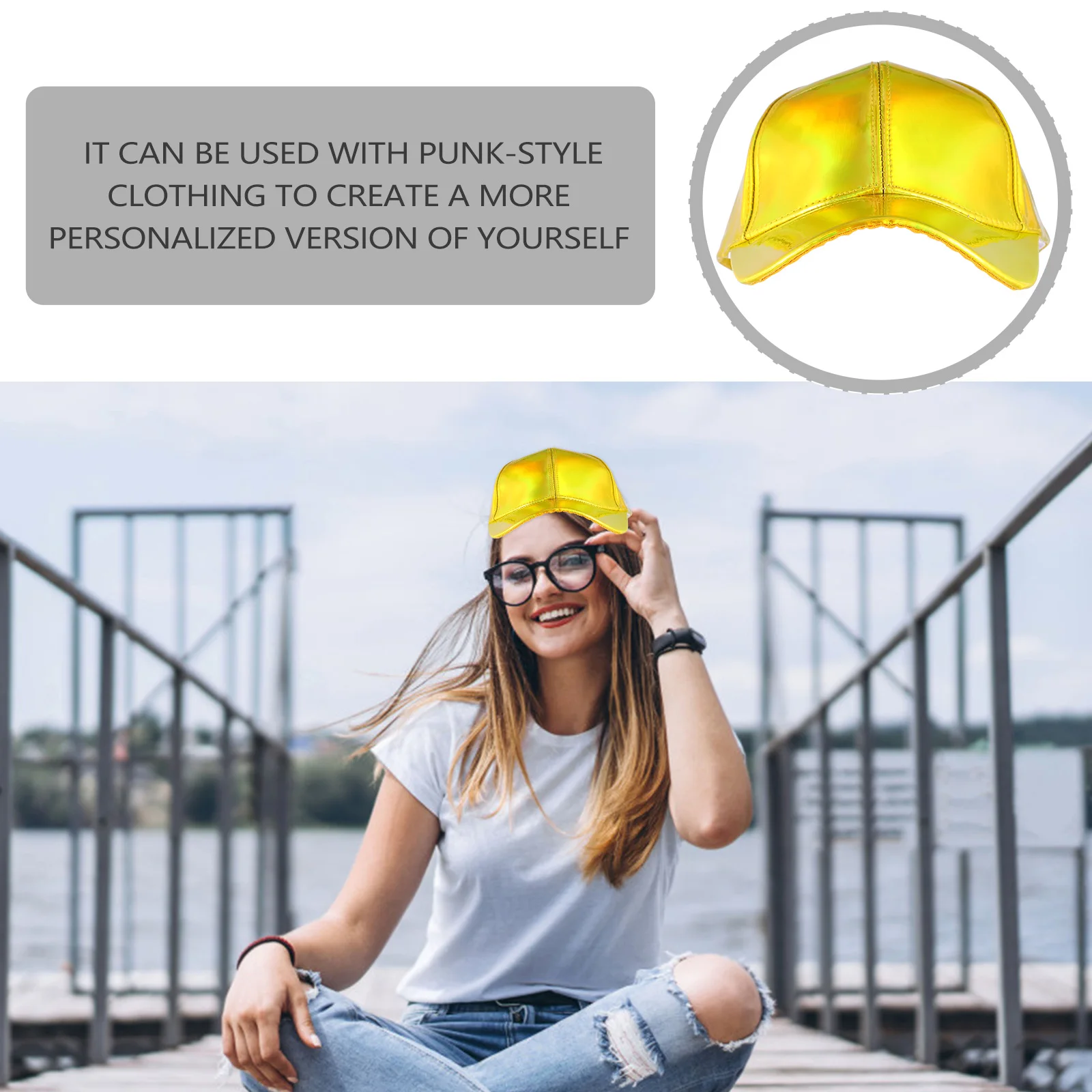 

Reflective Baseball Hat Snapback Cap for Men Women Unisex Light Breathable Summer Punk Style Hip Hop Caps Sport Running Festival