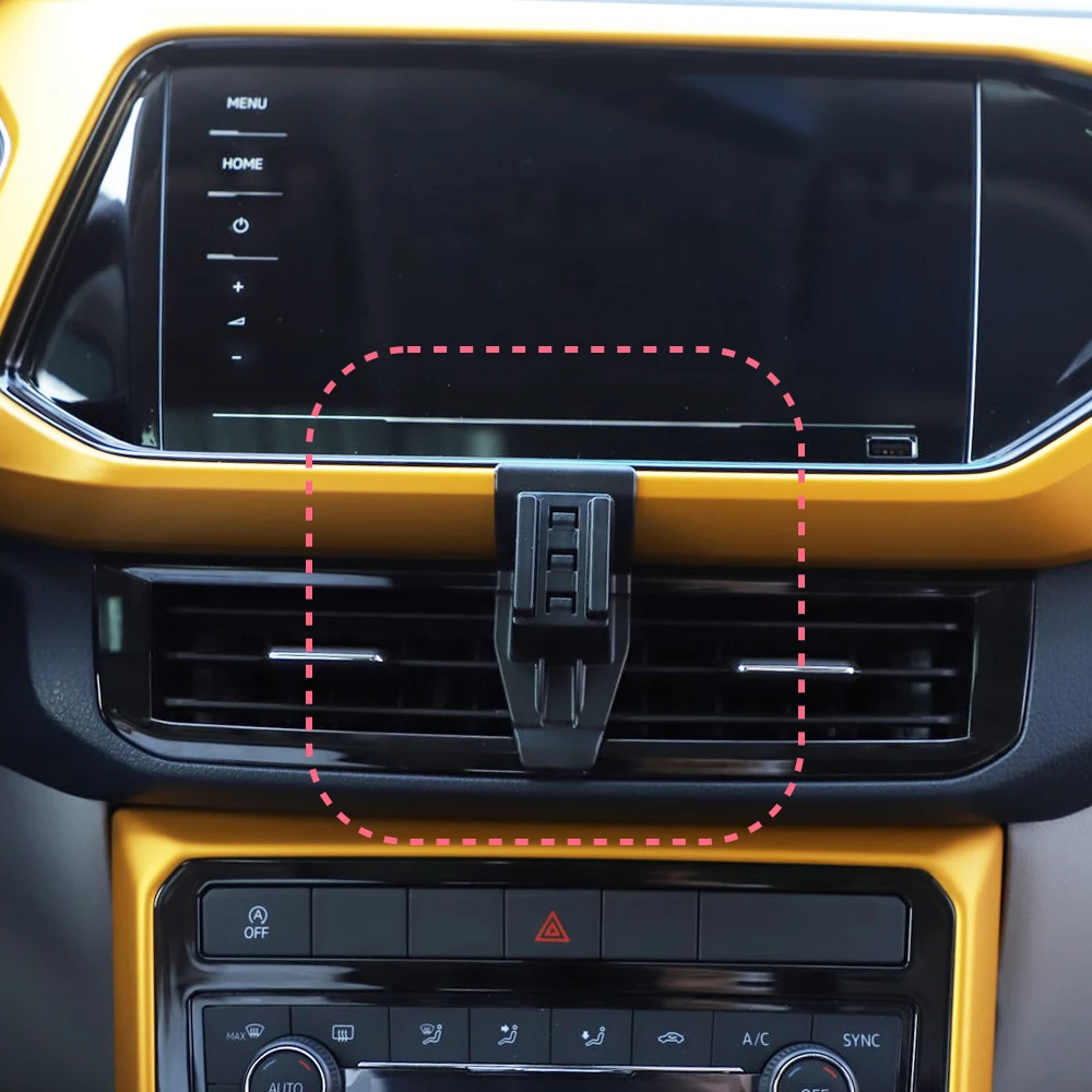 ل Volkswagen VW T-Cross 2019-2023 حامل هاتف السيارة شحن لاسلكي حامل هاتف مغناطيسي سيارة Magsafe دعم الملحقات