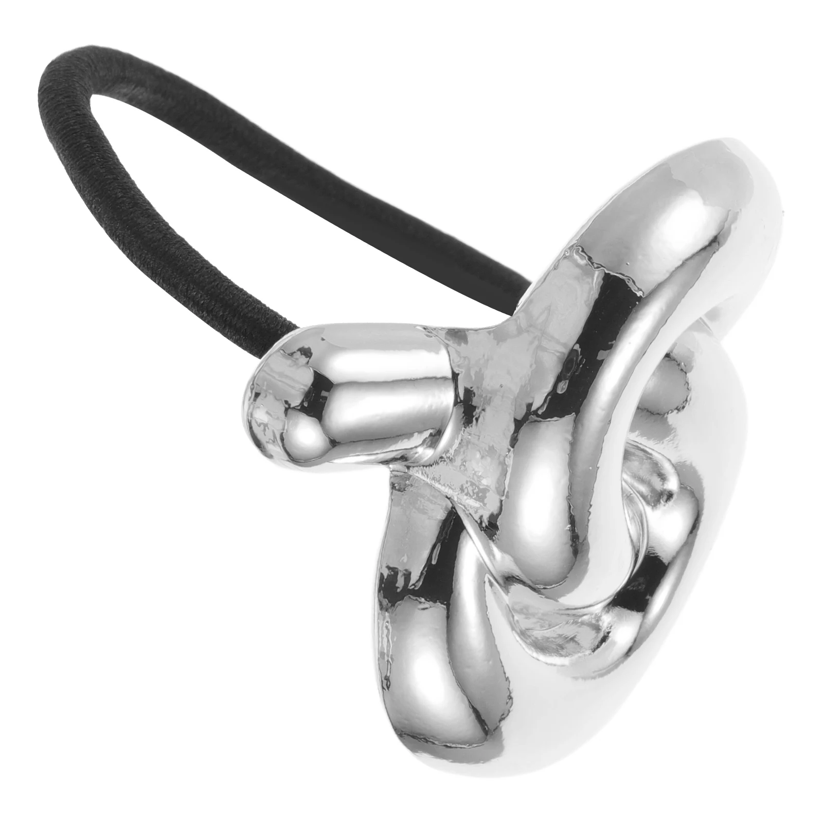 

Geometric Metal Cuff Ponytail Holder Elastic Vintage Style Women Girls Accessories Stretch Hair Tie Scrunchies Rope Headwear