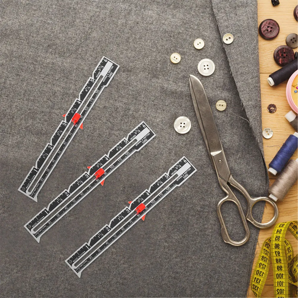 

10Pcs Seam Guide Ruler Precision Measuring Tool for Sewing Quilting DIY Projects Lightweight Portable Fabric Ruler for Garment