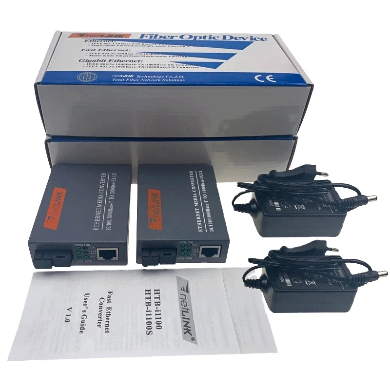 سعر المصنع جودة عالية المستوردة رقاقة HTB GS-03 A/B 1000M جيجابت الألياف محول الوسائط أجهزة الإرسال والاستقبال