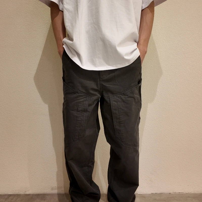 

Мужские повседневные брюки для активного отдыха, модные прямые удлиненные вельветовые рабочие брюки с завязками на талии и боковыми карманами