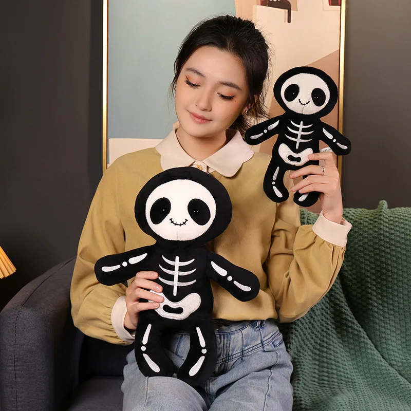 28/40CM Funny Halloween Doll Skeleton Monster Bob Plush Toy Throw Pillow Bed Waist Doll Spoof Prop for Boy and Girl Holiday Gift