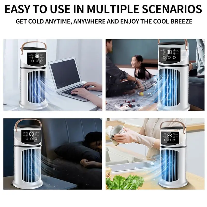Portable AC Personal Air Cooler Fan Evaporative Cooling Ac Unit Personal Cooler For Desktop Room Car Bedroom Office Camping Tent - view 5
