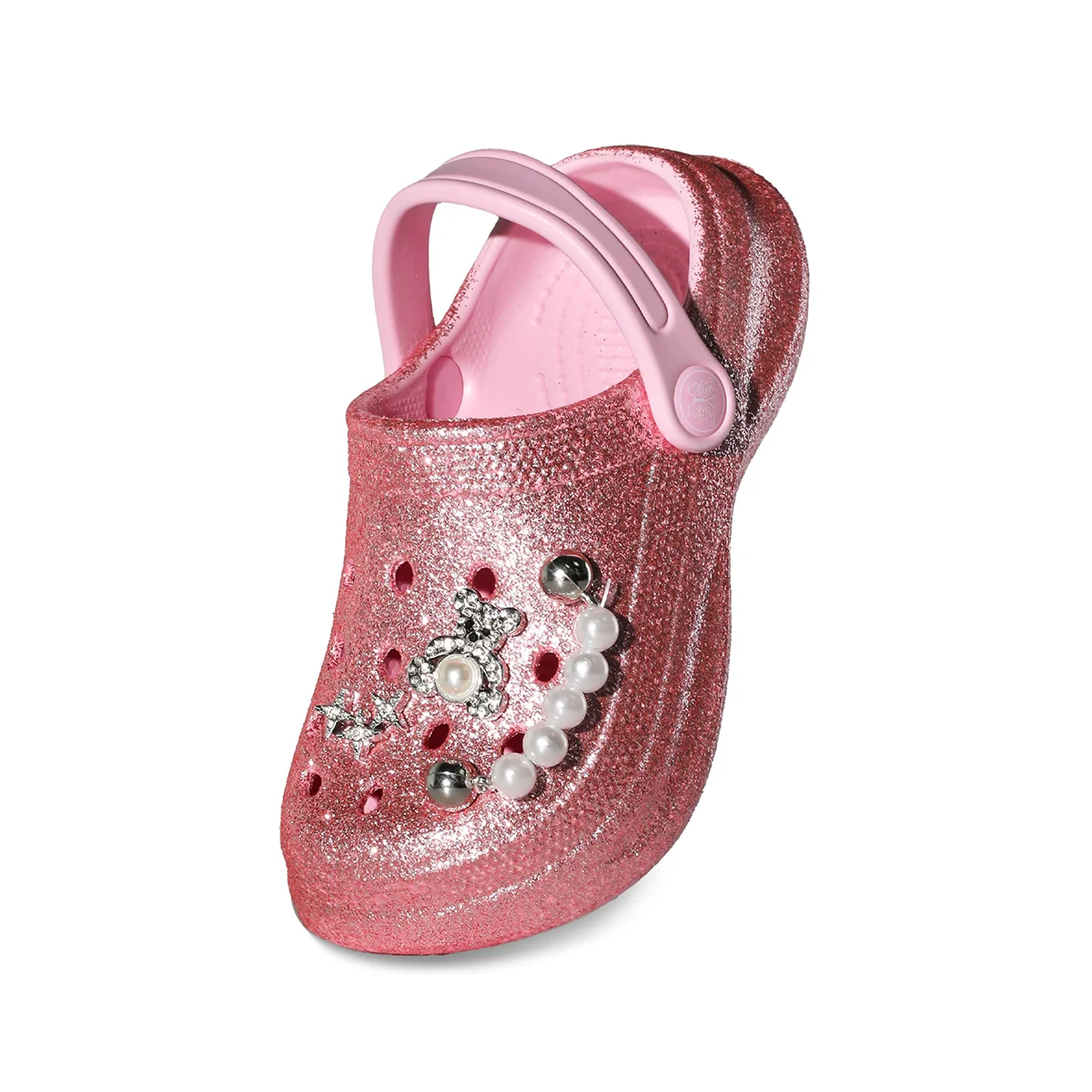 Glitzernde Clogs und Pantoletten für Kinder, leichte EVA-Gartenschuhe, rutschfeste Sandalen, atmungsaktive Slip-On-Schuhe für drinnen und draußen 168 – Detail 3