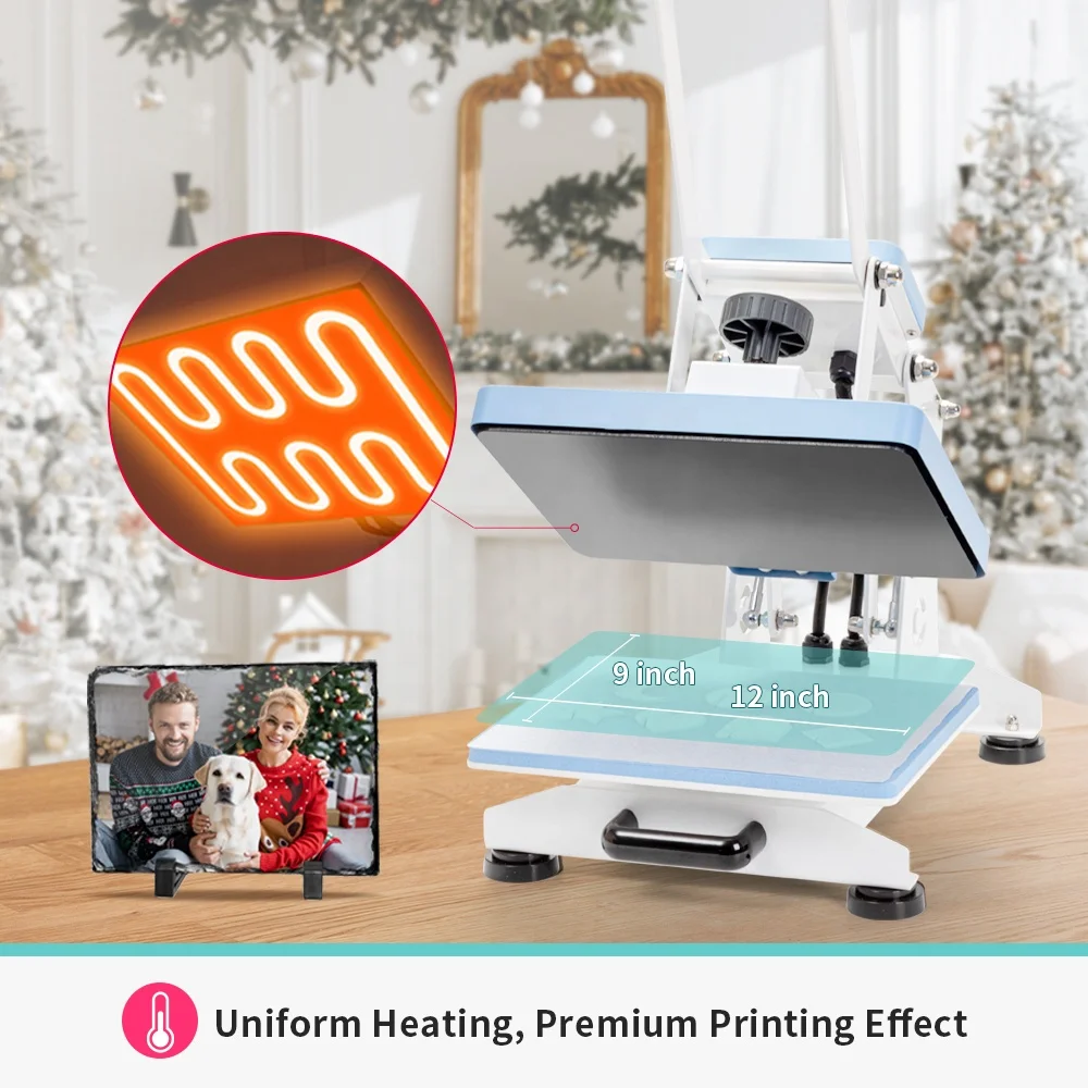 PYD Life منتج جديد 2025 آلات الضغط الحراري للطباعة ذات التنسيق الكبير لملابس القمصان 23*30 سم مكبس حراري مسطح