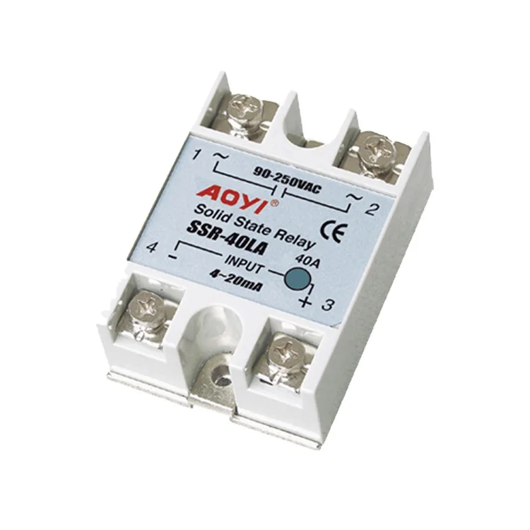 AOYI Linear Control Solid State 4-20ma Ssr Relay SSR-40LA Voltage Regulator Controller